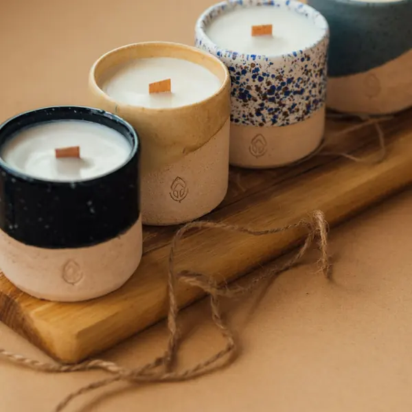 شمع معطر دستساز در جار سرامیکی